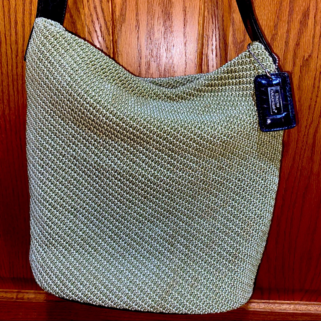 Woven And Leather Stone Mountain Bucket Bag
